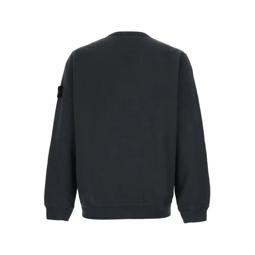 Stone Island Men Gray Hoodie In Cotton For Men